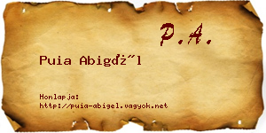 Puia Abigél névjegykártya